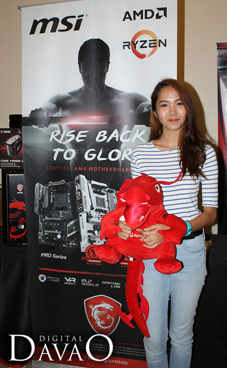 Gamer Girl Mai of Black Lambs with MSI Dragon at the AMD Ryzen Event