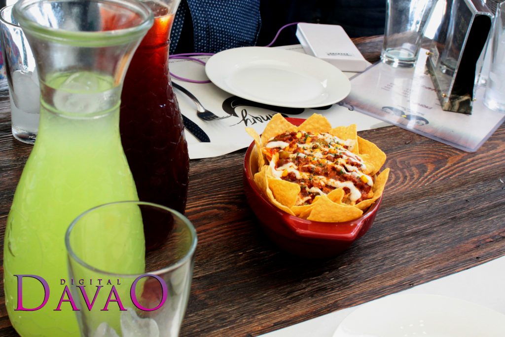 Cafe Canary Nachos with Cucumber Juice & Iced Tea