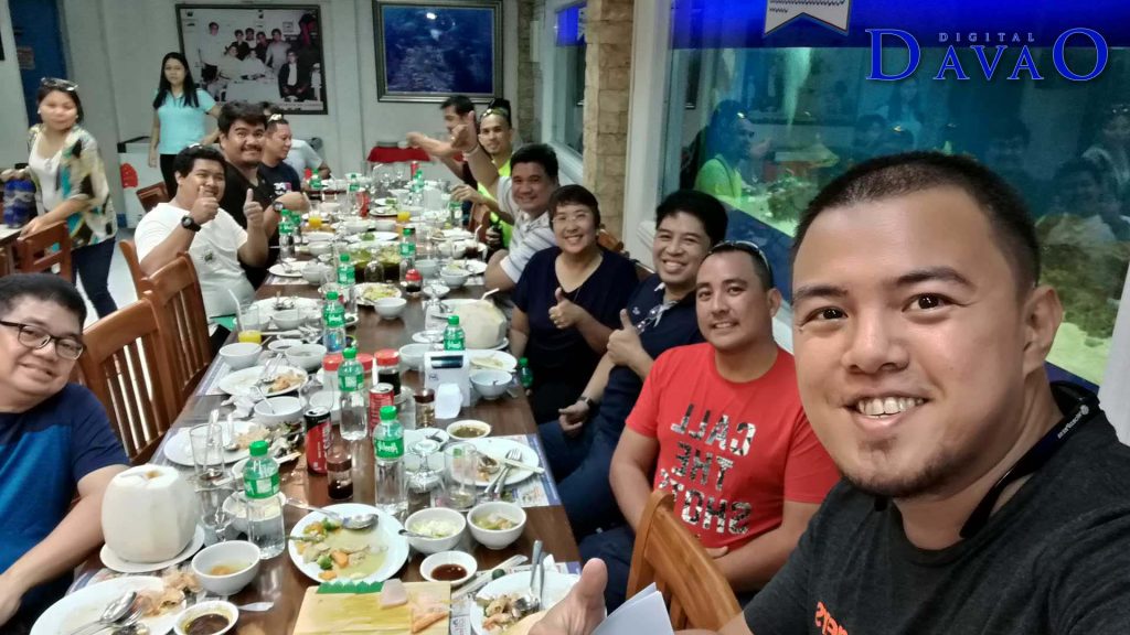 Selfie after a bountiful seafood feast
