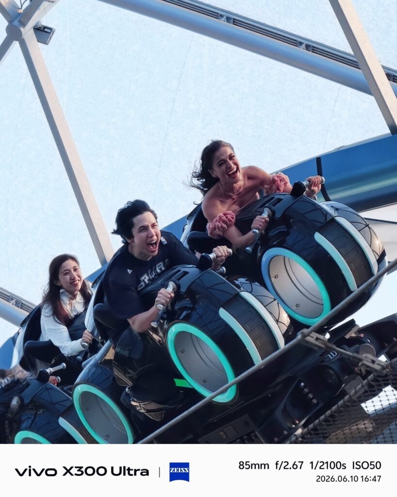 Anne Curtis, BJ Pascual ride rollercoaster shot on vivo X300 Ultra 1