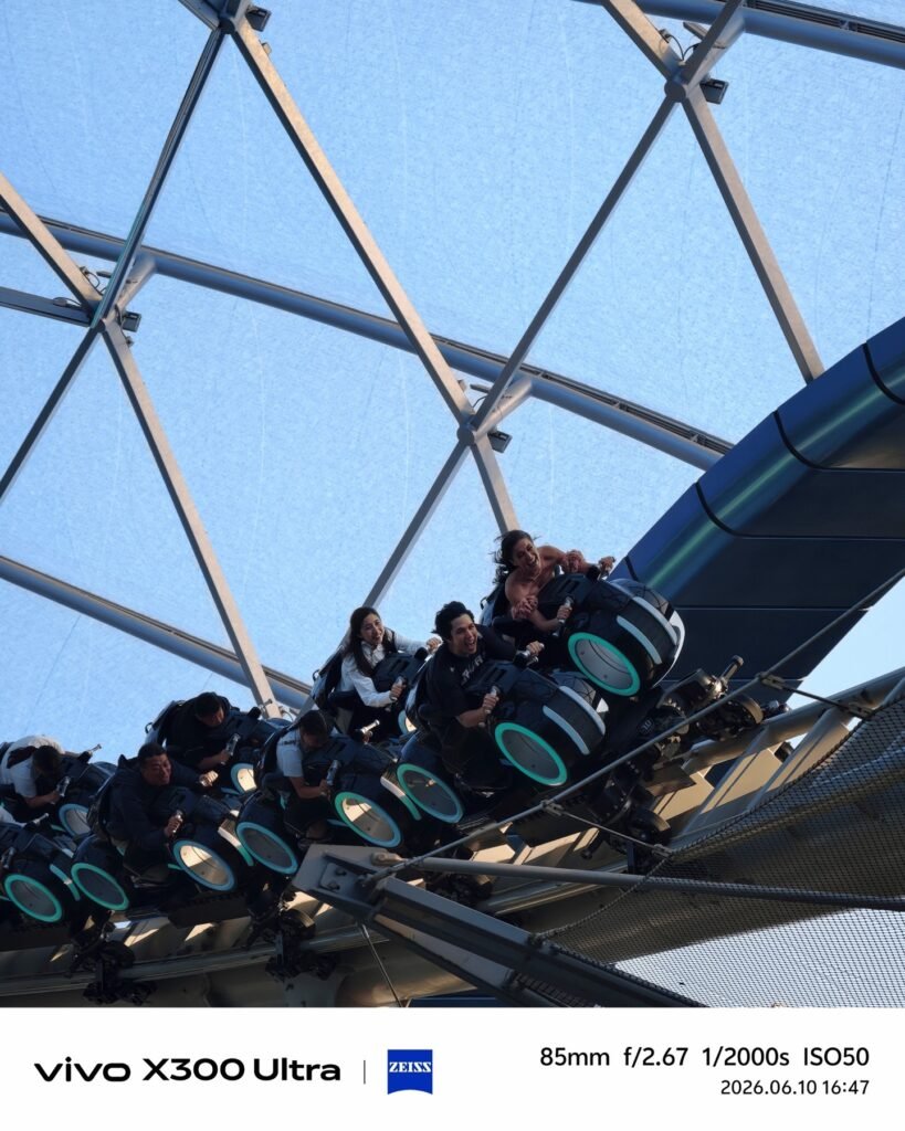 Anne Curtis, BJ Pascual ride rollercoaster shot on vivo X300 Ultra 2